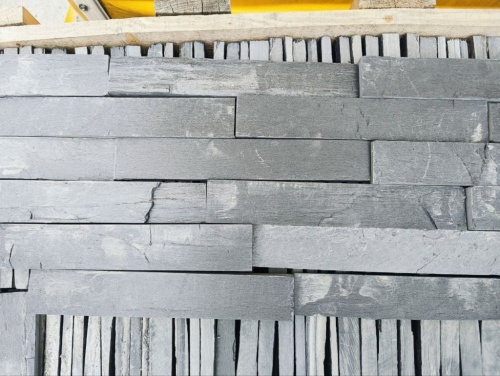 Плитка чёрная из натурального камня фасадная 30 см * 5 см, толщина 7 мм -30 мм купить в Нижних Сергах