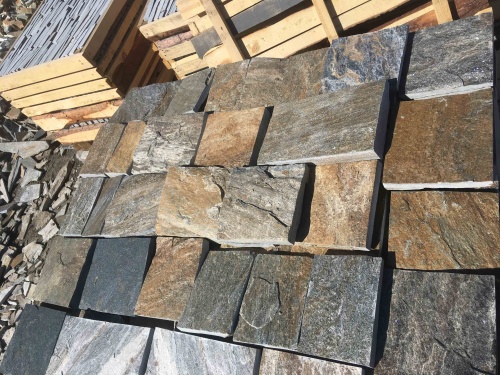 Плитка пилёная златолит Уральский для цоколя, отмостки купить в Нижних Сергах