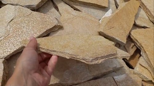 Плитняк златолит жёлтый для фасада 1,5-3 см купить в Нижних Сергах