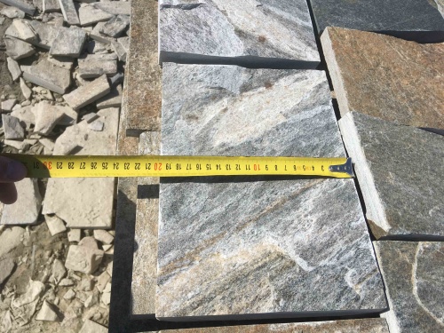 Плитка пилёная златолит Уральский для цоколя, отмостки купить в Нижних Сергах